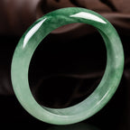 Fortune Jewel Natural Jade Fortune Blessing Bangle Bracelet