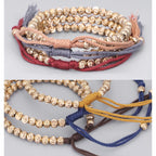 Fortune Jewel Tibetan Handmade Copper Bead Luck String Bracelet