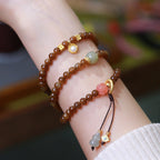Fortune Jewel Jade Butterfly Gourd Prosperity Luck Bracelet Necklace
