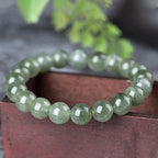 Fortune Jewel Natural Green Crystal Blessing Wealth Bracelet