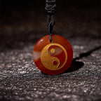 Fortune Jewel Various Crystal Amethyst Tiger Eye Green Aventurine Yin Yang Spiritual Necklace Pendant