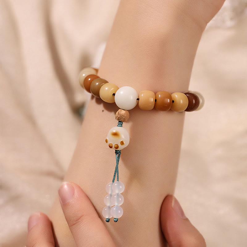 Fortune Jewel Natural Bodhi Seed The Lord of the Corpse Forest Om Mani Padme Hum Wisdom Bracelet