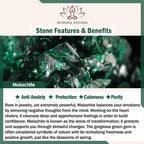 Fortune Jewel 3mm Natural Malachite Ultra-thin Beads Anti-anxiety Bracelet Fortune Jewel