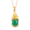 Fortune Jewel Natural Jade PiXiu Balance Necklace