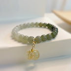 Fortune Jewel Natural Hetian Jade Money Bag Charm Bead Prosperity Bracelet