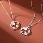 Fortune Jewel 925 Sterling Silver Year of the Rabbit Moonstone Moon Flower Pattern Necklace Pendant Bracelet Earrings