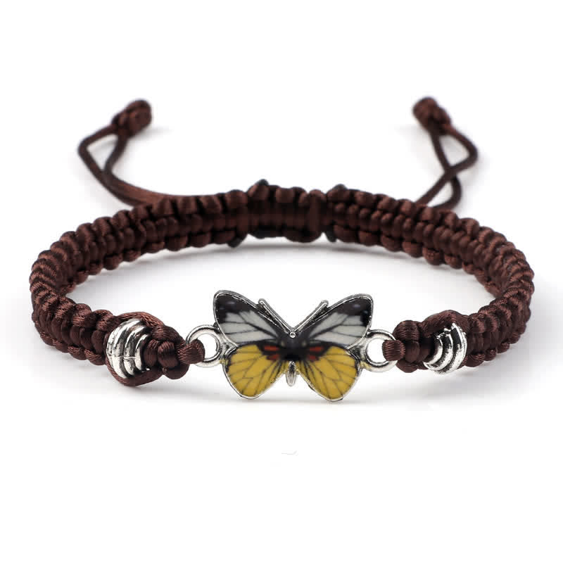 Fortune Jewel Butterfly Freedom Love String Charm Bracelet