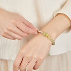 Fortune Jewel 925 Sterling Silver Hetian Jade Peace Buckle Beaded Luck Happiness Charm Bracelet