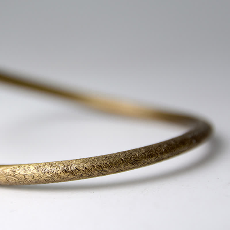 Fortune Jewel Simple Design Copper Luck Adjustable Cuff Bracelet
