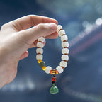 Fortune Jewel Natural Bodhi Seed Red Agate Bodhi Calm Harmony Engraved Pumpkin Bead Lotus Bracelet