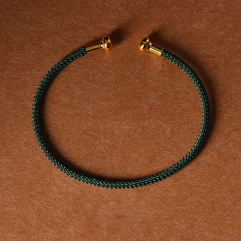 Fortune Jewel Simple Design Handmade Luck Braid String Cuff Bracelet