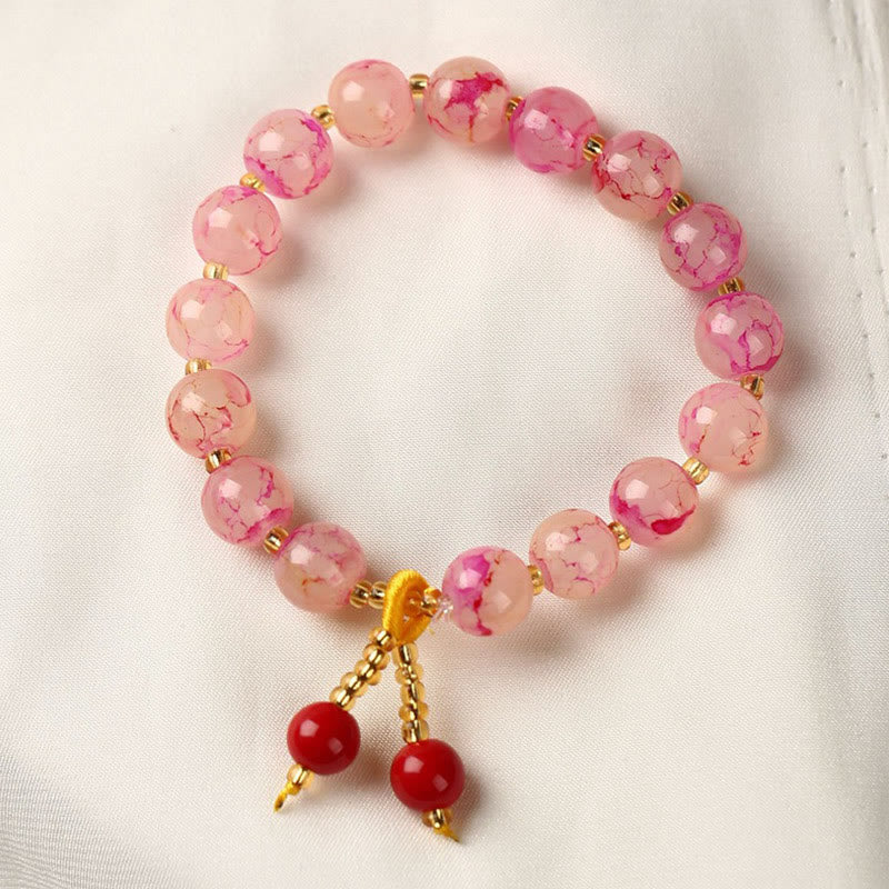 Fortune Jewel Liuli Glass Bead Blessing Harmony Bracelet