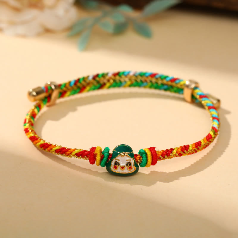 Fortune Jewel Colorful Rope Zongzi Pattern Luck Handmade Child Adult Bracelet