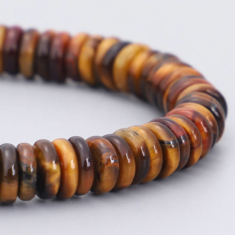 Fortune Jewel Tibetan Tiger Eye Om Mani Padme Hum Protection Power Bracelet