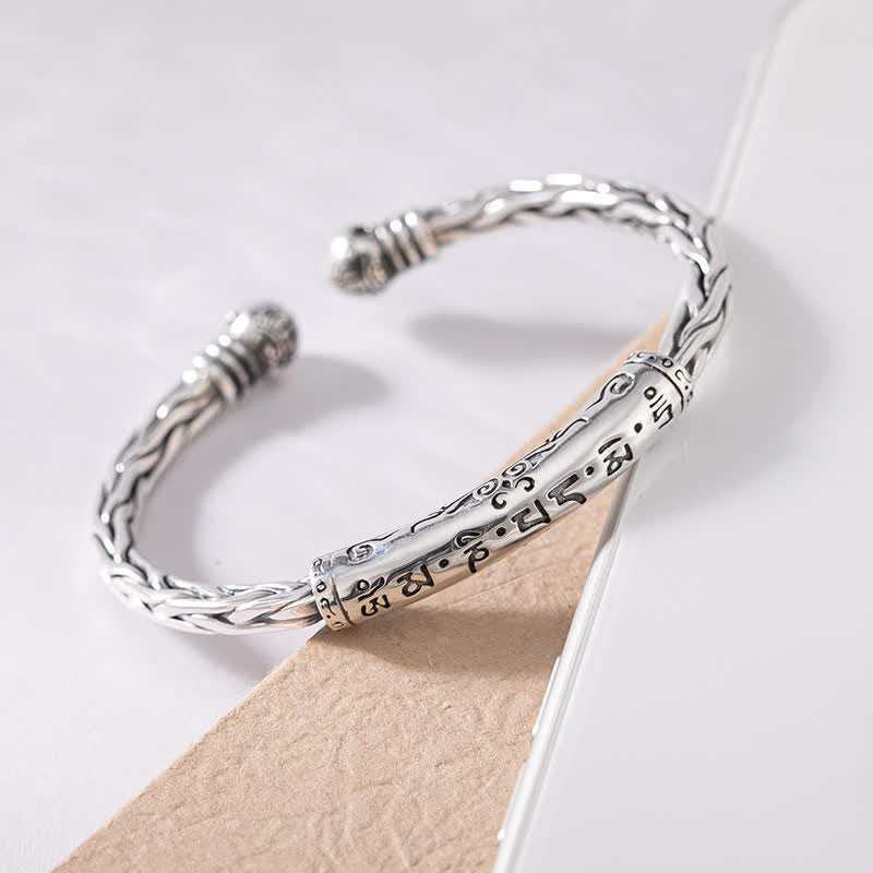 Buddha Stones Viking Style Twisted Braided Pattern Copper Balance Bracelet Bangle