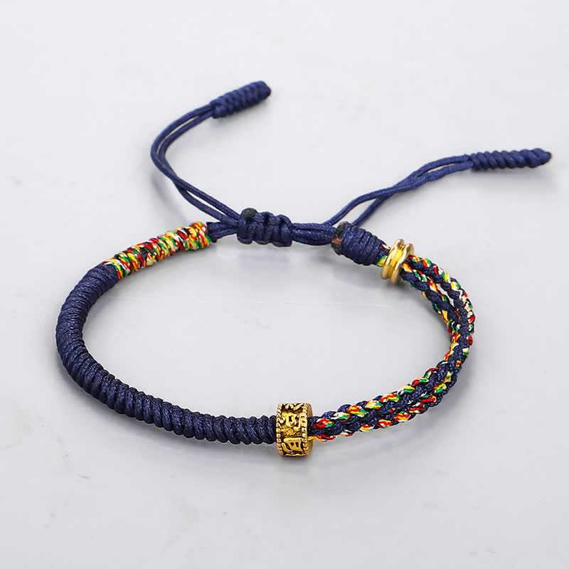 Fortune Jewel Om Mani Padme Hum Protection Luck String Bracelet
