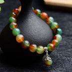 Fortune Jewel Tibetan Natural Green Agate Healing Bracelet