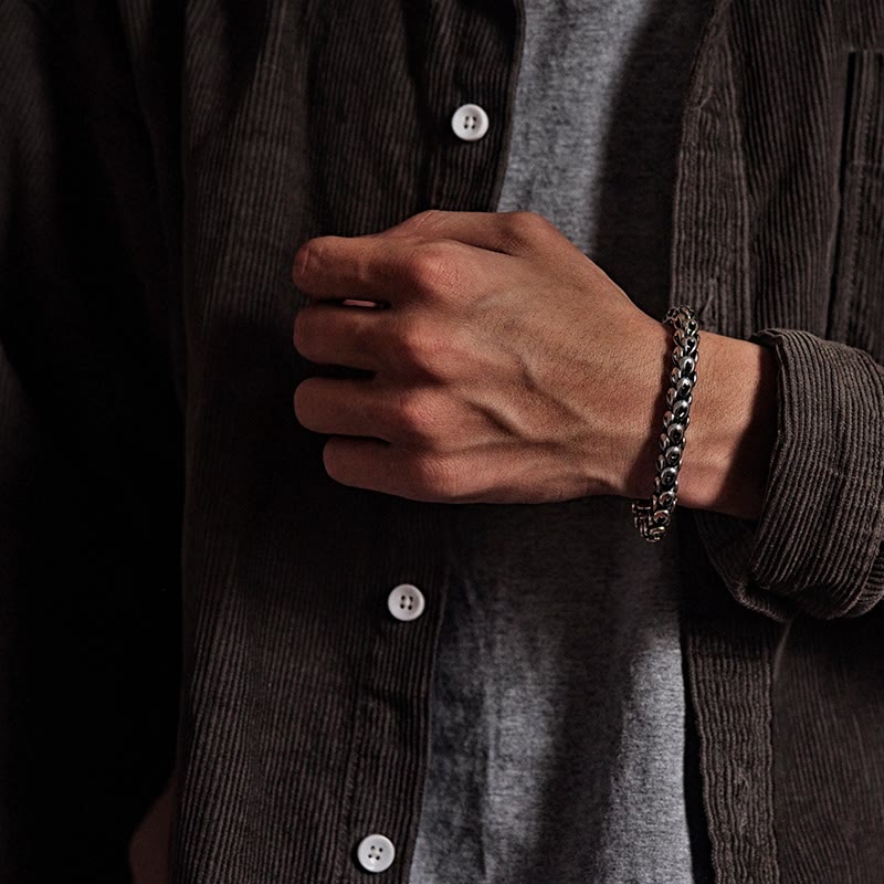 Fortune Jewel Retro Dragon Scale Pattern Success Strength Bracelet