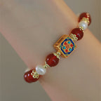Fortune Jewel Red Agate Pearl Confidence Self-acceptance Bracelet