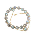 Fortune Jewel 14k Gold Plated Natural Moonstone Healing Love Bracelet