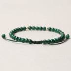 Fortune Jewel Natural Malachite Protection Calmness String Bracelet
