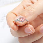 Fortune Jewel Pink Crystal Soothing Rotation Ring