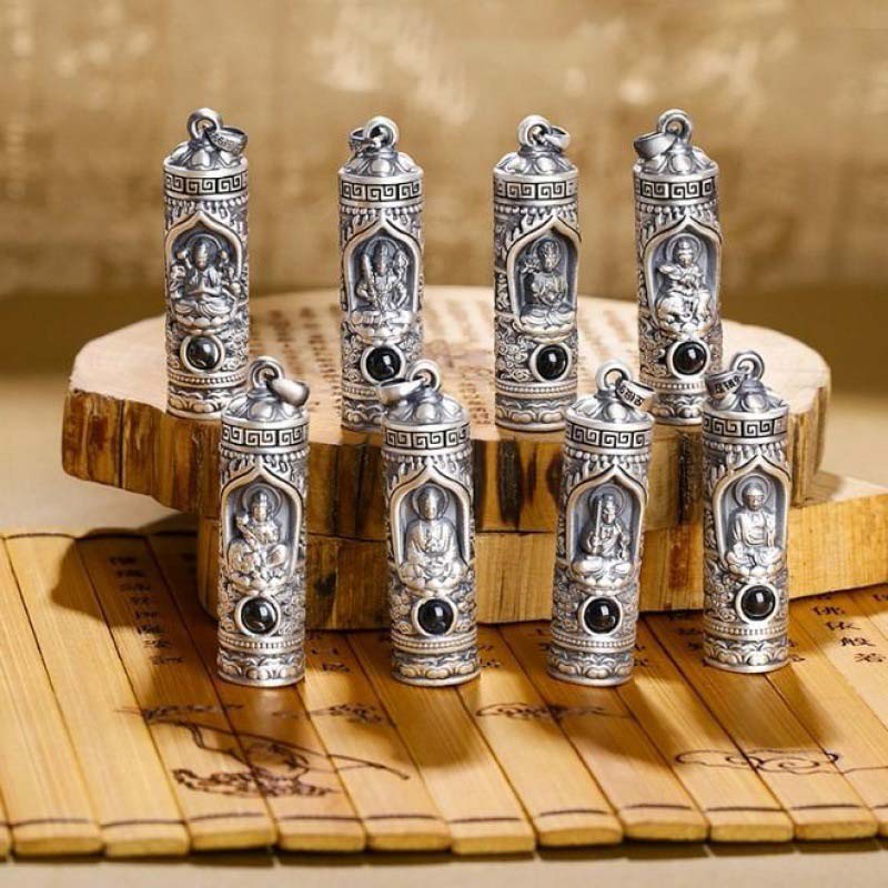 Fortune Jewel Chinese Zodiac Natal Buddha Projection Prosperity Necklace Pendant Fortune Jewel