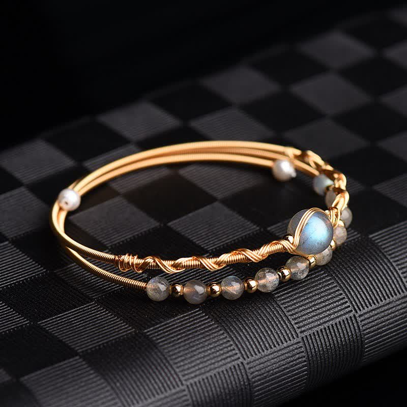 Fortune Jewel Moonstone Healing Love Bracelet Bangle