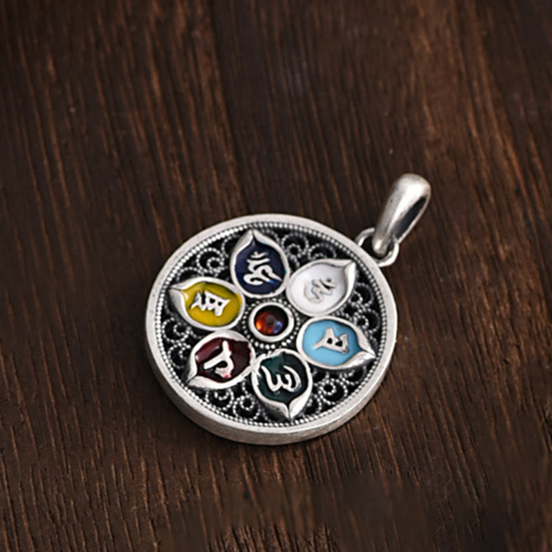 Fortune Jewel Tibetan Om Mani Padme Hum Purity Necklace Pendant