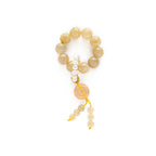 Fortune Jewel Citrine Peace Buckle Prosperity Happiness Wrist Mala