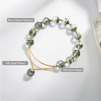 Fortune Jewel Green Phantom Crystal Confidence Charm Bracelet