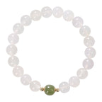 Fortune Jewel Natural White Agate Jade Luck Bracelet