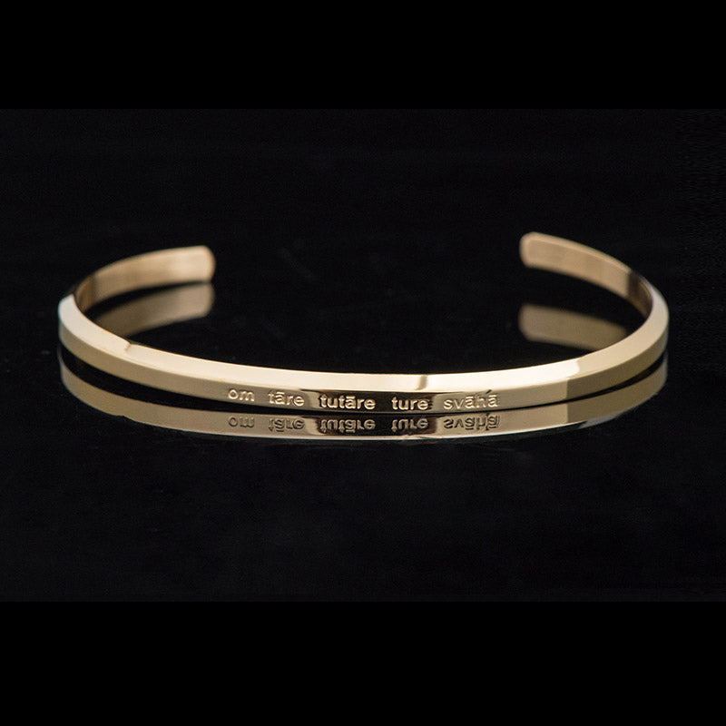 Fortune Jewel Six True Words Engraving Titanium Steel Blessing Protection Bracelet