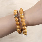 Fortune Jewel Tibetan Natural Purple Gold Rat Bodhi Seed Wealth Double Wrap Bracelet