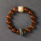 Fortune Jewel Purple Bodhi Seed Dancing Lion Wisdom Bracelet