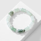 Fortune Jewel Jade Coconut Shell Bamboo Pattern Abundance Luck Bracelet