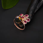 Fortune Jewel Peacock Amber Fortune Love Necklace Pendant Ring