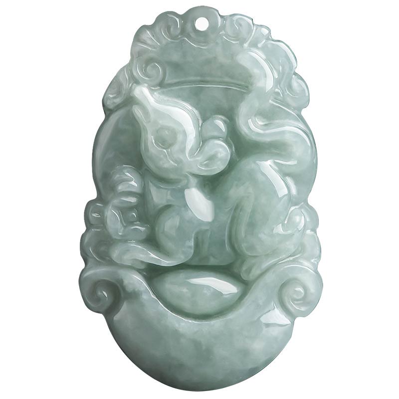 Fortune Jewel Natural Jade 12 Chinese Zodiac Sucess Pendant Necklace Fortune Jewel
