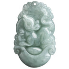 Fortune Jewel Natural Jade 12 Chinese Zodiac Sucess Pendant Necklace Fortune Jewel