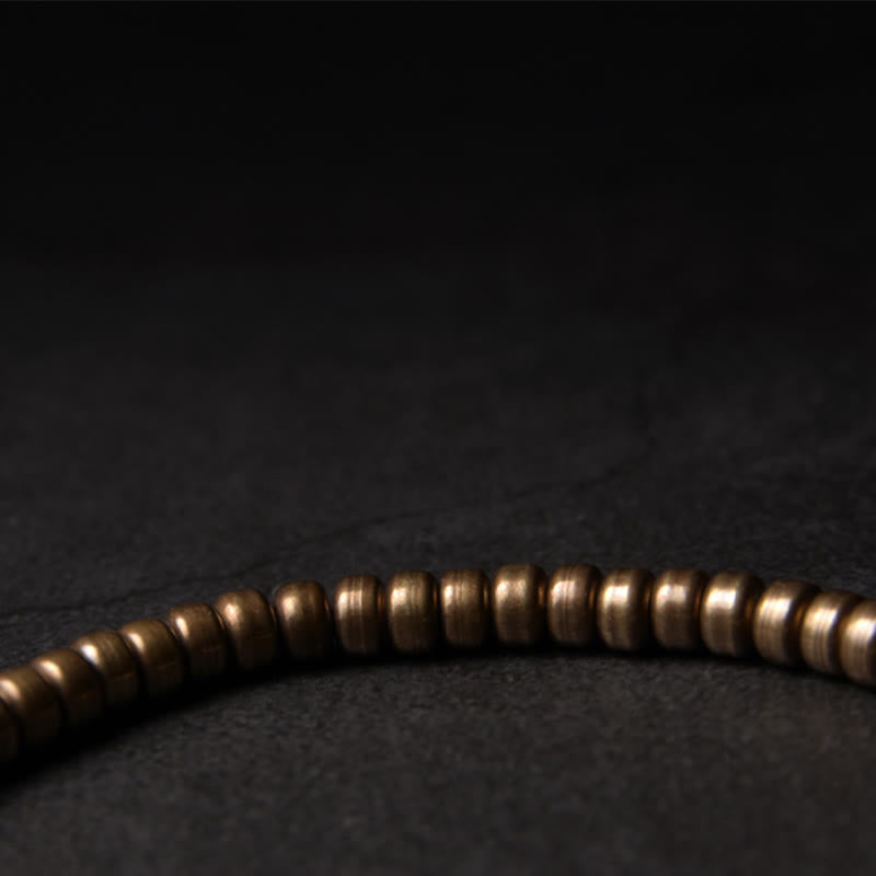 Fortune Jewel Simple Design Copper Brass Bead Luck Wealth Bracelet