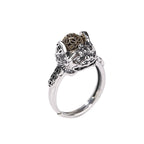 Fortune Jewel 925 Sterling Silver PiXiu Copper Coin Wealth Adjustable Ring