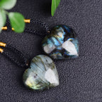 Fortune Jewel Labradorite Love Heart Support Necklace Pendant