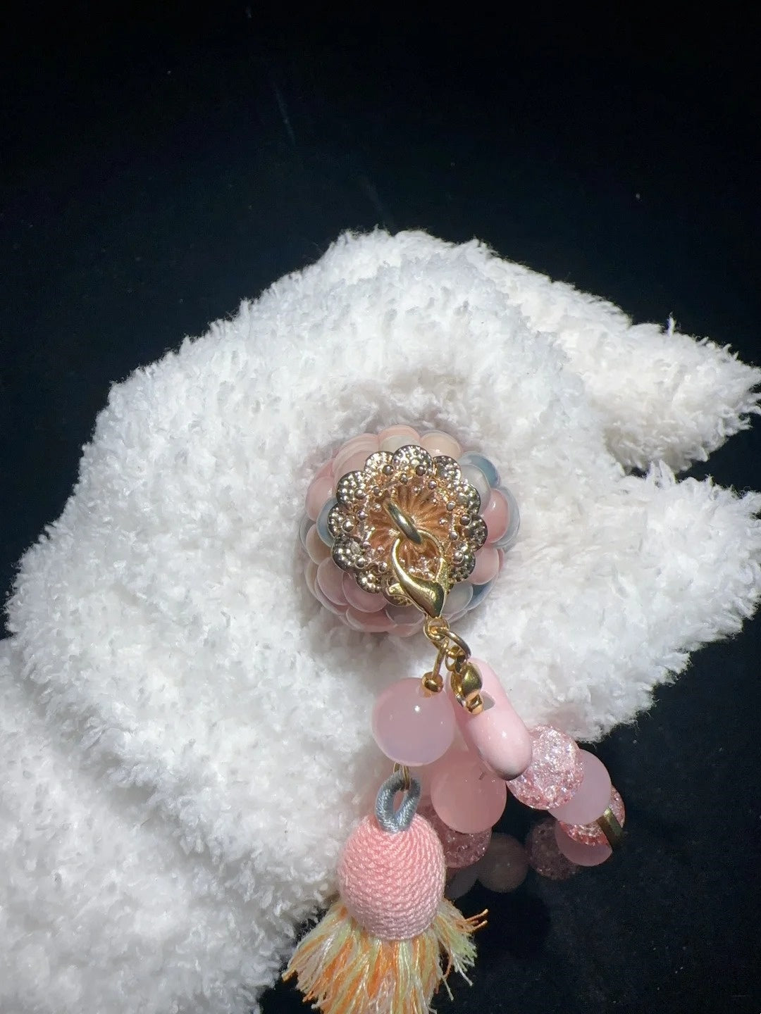Soft Peach Pink Natural Handmade Corn Charms for Stress Relief