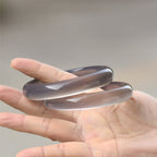 Fortune Jewel Natural Gray Chalcedony Harmony Bangle Bracelet