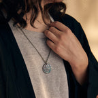 Fortune Jewel 990 Sterling Silver Yin Yang Water and Fire Balance Necklace Pendant Fortune Jewel
