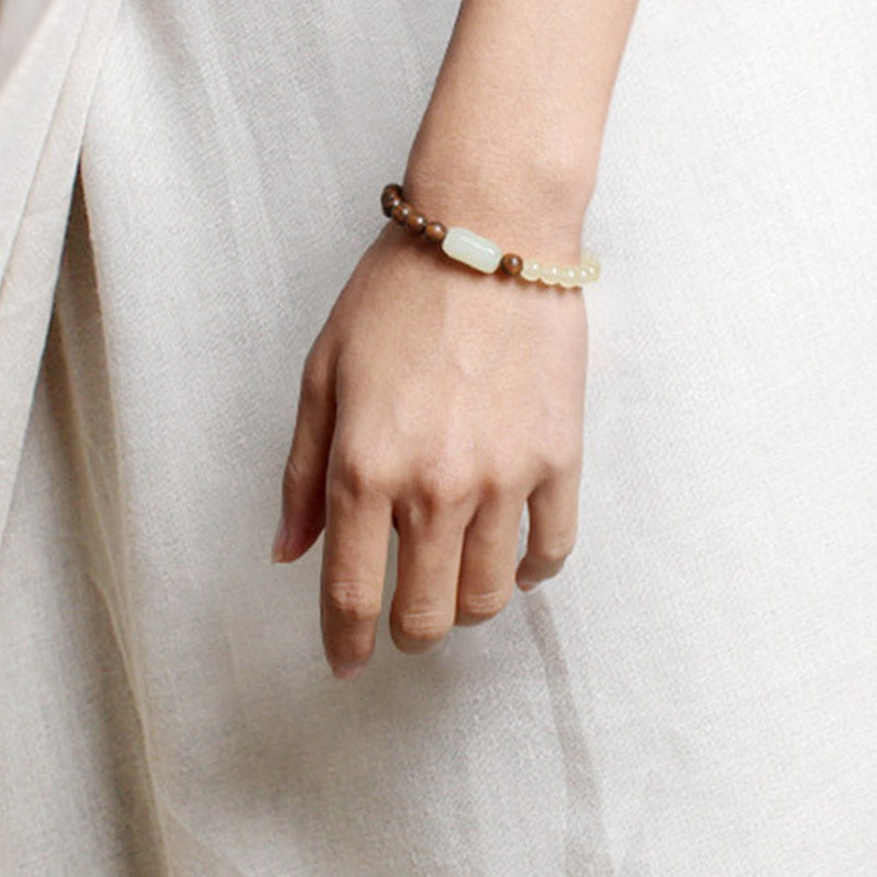Fortune Jewel  Jade Sandalwood Luck Abundance Bracelet