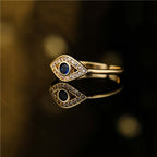 Fortune Jewel Evil Eye Protection Blessing Copper Ring