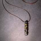 Fortune Jewel Tibet Ebony Wood Copper Balance Peace Necklace Pendant Fortune Jewel
