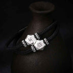 Fortune Jewel 999 Sterling Silver 12 Constellations of the Zodiac Protection Handmade String Bracelet