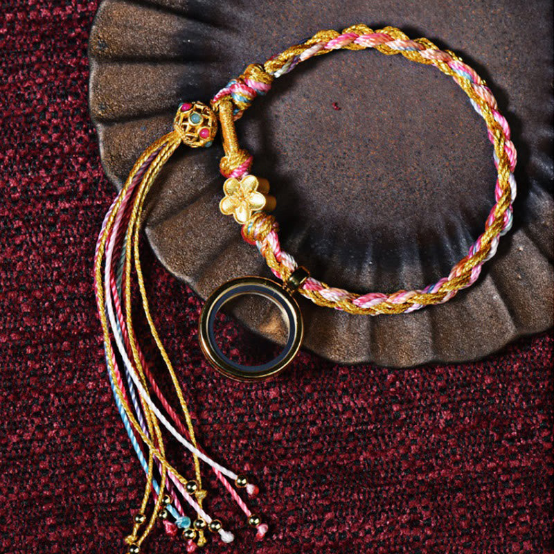 Fortune Jewel Tibetan Handmade Luck Colorful String Single Double Wrap Braided Bracelet